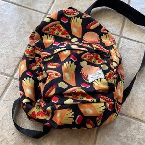 Adorable Food Patterned Back Pack Gently Used